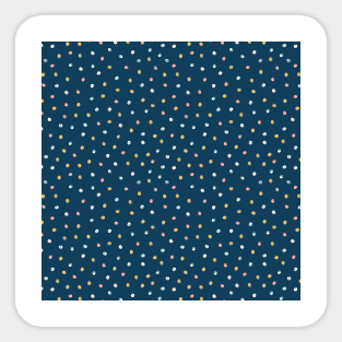 Small Collage Dots Blue Sticker